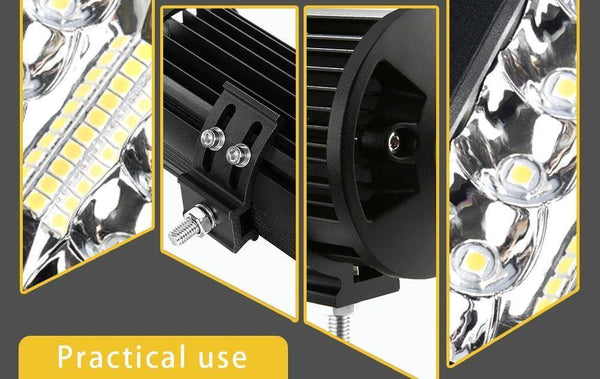 Planet Gates 1PC 3D Flood / China LED Bar 7 inch LED Light Bar Work Light for Driving Offroad Boat Car Tractor Truck 4x4 SUV ATV 12V 24V Off Road