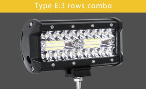 Planet Gates 1PC 3D Flood / China LED Bar 7 inch LED Light Bar Work Light for Driving Offroad Boat Car Tractor Truck 4x4 SUV ATV 12V 24V Off Road