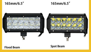 Planet Gates 1PC 3D Flood / China LED Bar 7 inch LED Light Bar Work Light for Driving Offroad Boat Car Tractor Truck 4x4 SUV ATV 12V 24V Off Road