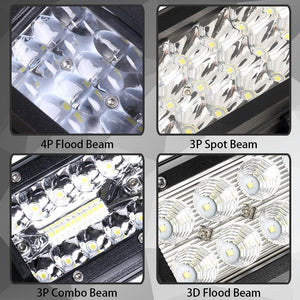 Planet Gates 1PC 3D Flood / China LED Bar 7 inch LED Light Bar Work Light for Driving Offroad Boat Car Tractor Truck 4x4 SUV ATV 12V 24V Off Road