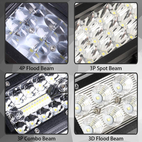 Planet Gates 1PC 3D Flood / China LED Bar 7 inch LED Light Bar Work Light for Driving Offroad Boat Car Tractor Truck 4x4 SUV ATV 12V 24V Off Road