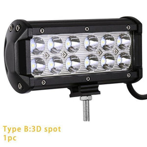 Planet Gates 1PC 3D Spot / China LED Bar 7 inch LED Light Bar Work Light for Driving Offroad Boat Car Tractor Truck 4x4 SUV ATV 12V 24V Off Road