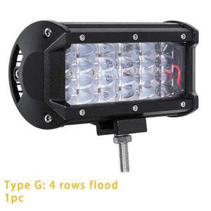 Planet Gates 1PC 4 Rows Flood / China LED Bar 7 inch LED Light Bar Work Light for Driving Offroad Boat Car Tractor Truck 4x4 SUV ATV 12V 24V Off Road