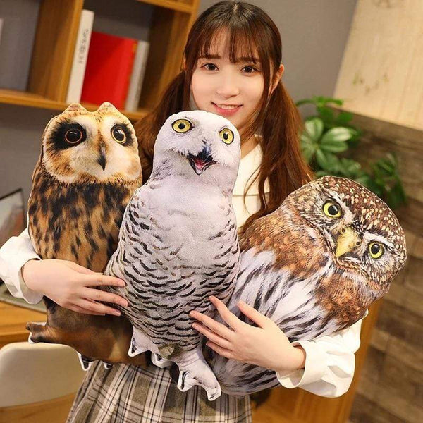 Planet Gates 1pc 50cm Simulation Plush Owl Sleeping Pillows Soft Stuffed Animals Eagle Cushion Sofa Decor Cartoon Bird Toys For Kids Gift