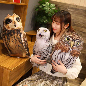 Planet Gates 1pc 50cm Simulation Plush Owl Sleeping Pillows Soft Stuffed Animals Eagle Cushion Sofa Decor Cartoon Bird Toys For Kids Gift