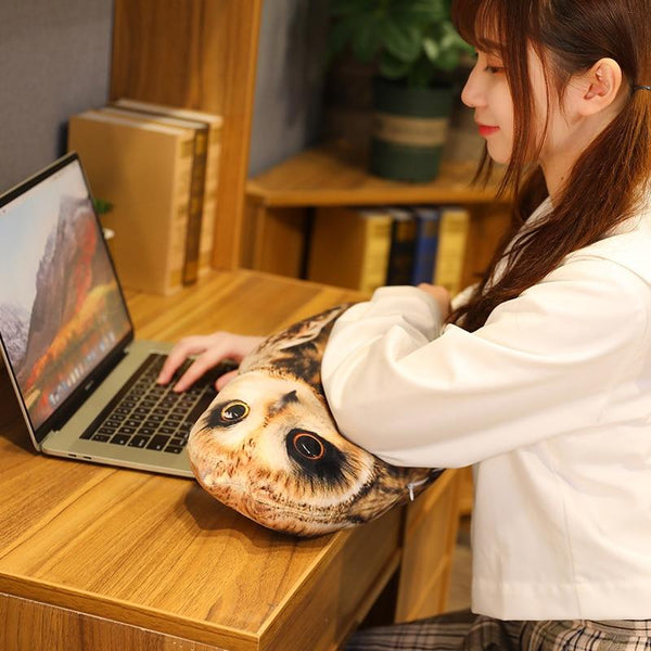 Planet Gates 1pc 50cm Simulation Plush Owl Sleeping Pillows Soft Stuffed Animals Eagle Cushion Sofa Decor Cartoon Bird Toys For Kids Gift