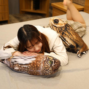 Planet Gates 1pc 50cm Simulation Plush Owl Sleeping Pillows Soft Stuffed Animals Eagle Cushion Sofa Decor Cartoon Bird Toys For Kids Gift