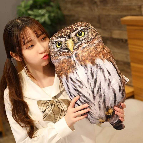 Planet Gates 1pc 50cm Simulation Plush Owl Sleeping Pillows Soft Stuffed Animals Eagle Cushion Sofa Decor Cartoon Bird Toys For Kids Gift