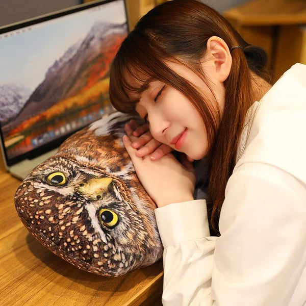 Planet Gates 1pc 50cm Simulation Plush Owl Sleeping Pillows Soft Stuffed Animals Eagle Cushion Sofa Decor Cartoon Bird Toys For Kids Gift
