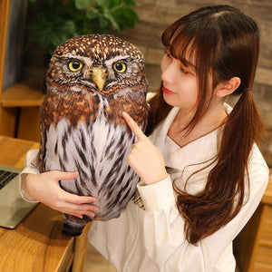 Planet Gates 1pc 50cm Simulation Plush Owl Sleeping Pillows Soft Stuffed Animals Eagle Cushion Sofa Decor Cartoon Bird Toys For Kids Gift