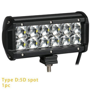 Planet Gates 1PC 5D Spot / China LED Bar 7 inch LED Light Bar Work Light for Driving Offroad Boat Car Tractor Truck 4x4 SUV ATV 12V 24V Off Road