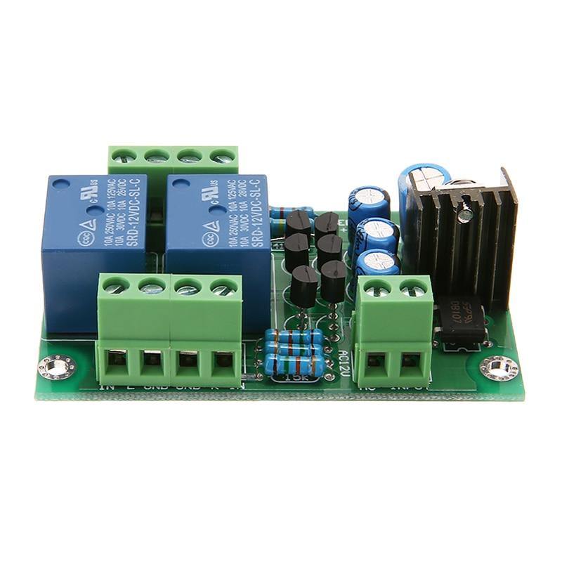 1pc Audio Speaker Protection Boards Assembled Stereo Loud Speaker Circuit Board Dual Channel Relay PCB Circuit Module 12-15V (as picture shown)