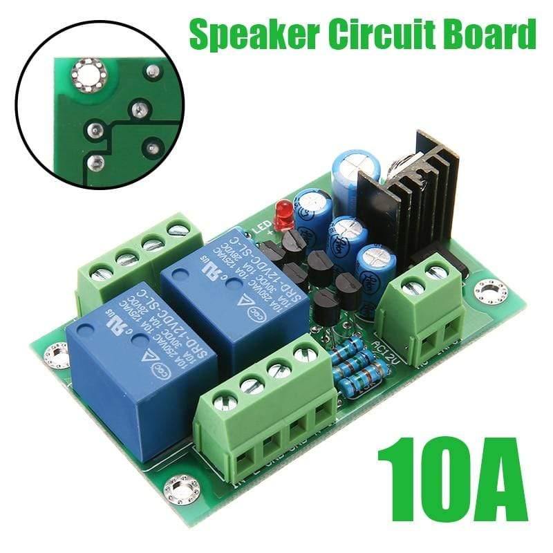 1pc Audio Speaker Protection Boards Assembled Stereo Loud Speaker Circuit Board Dual Channel Relay PCB Circuit Module 12-15V (as picture shown)