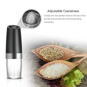 1pc Automatic Pepper Mills Grinder Creative LED Electric Black Pepper Salt Ceramic Mills Seasoning Spice Grinder Kitchen Gadgets