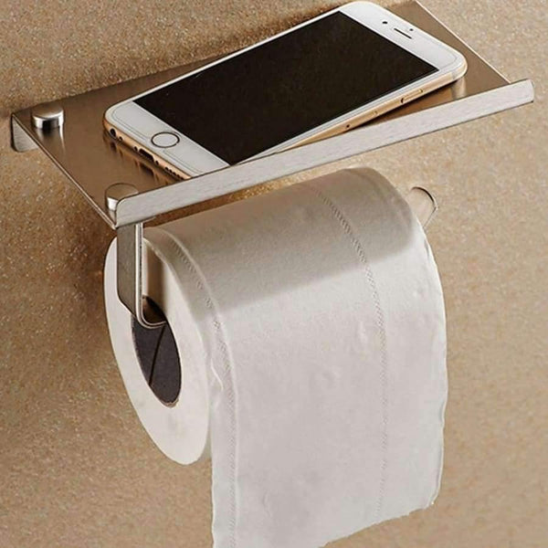 Planet Gates 1Pc Bathroom Roll Towel Tissue Paper Holder Stainless Steel Phone Shelf Rack Bathroom Product Tissue Boxes Organizer