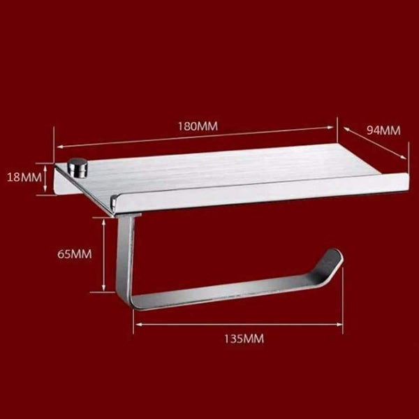 Planet Gates 1Pc Bathroom Roll Towel Tissue Paper Holder Stainless Steel Phone Shelf Rack Bathroom Product Tissue Boxes Organizer