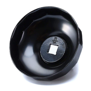 Planet Gates 1pc Black Steel 74mm 14 Flute Motorcycle Oil Filter Wrench Cap Housing Tool Socket Removal For BMW K75 K100 R1100 R1150