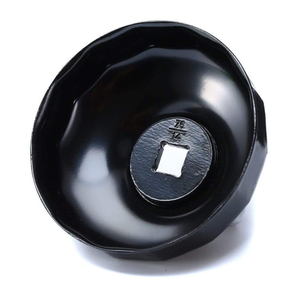Planet Gates 1pc Black Steel 74mm 14 Flute Motorcycle Oil Filter Wrench Cap Housing Tool Socket Removal For BMW K75 K100 R1100 R1150