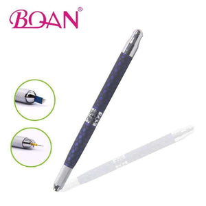 Planet Gates 1Pc  Blue Metal Handle Eyebrow Pen 2 Sides Manual Tatoo Pen Microblading Eyebrow Tattooing Tool For 3D Eyebrow Embroidery