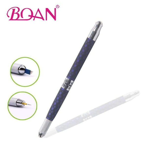 Planet Gates 1Pc  Blue Metal Handle Eyebrow Pen 2 Sides Manual Tatoo Pen Microblading Eyebrow Tattooing Tool For 3D Eyebrow Embroidery