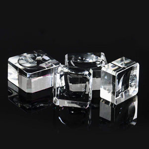 Planet Gates 1PC Clear Crystal Ball Stand Display Holder Crystal Ball Base Square Glass Sphere Display Stand Table Home Decoration Crafts