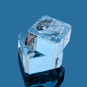 Planet Gates 1PC Clear Crystal Ball Stand Display Holder Crystal Ball Base Square Glass Sphere Display Stand Table Home Decoration Crafts