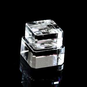 Planet Gates 1PC Clear Crystal Ball Stand Display Holder Crystal Ball Base Square Glass Sphere Display Stand Table Home Decoration Crafts