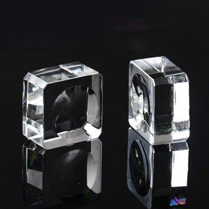 Planet Gates 1PC Clear Crystal Ball Stand Display Holder Crystal Ball Base Square Glass Sphere Display Stand Table Home Decoration Crafts