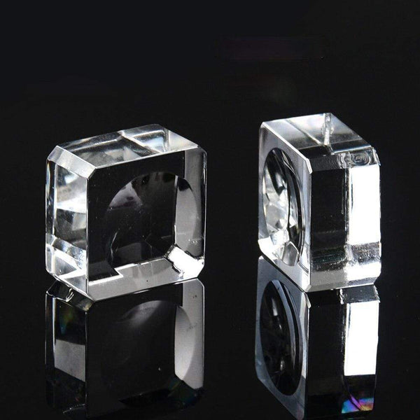 Planet Gates 1PC Clear Crystal Ball Stand Display Holder Crystal Ball Base Square Glass Sphere Display Stand Table Home Decoration Crafts