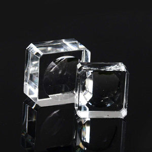 Planet Gates 1PC Clear Crystal Ball Stand Display Holder Crystal Ball Base Square Glass Sphere Display Stand Table Home Decoration Crafts