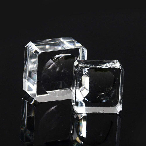 Planet Gates 1PC Clear Crystal Ball Stand Display Holder Crystal Ball Base Square Glass Sphere Display Stand Table Home Decoration Crafts