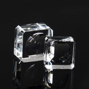 Planet Gates 1PC Clear Crystal Ball Stand Display Holder Crystal Ball Base Square Glass Sphere Display Stand Table Home Decoration Crafts