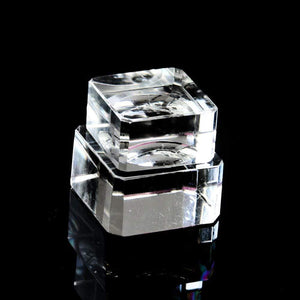 Planet Gates 1PC Clear Crystal Ball Stand Display Holder Crystal Ball Base Square Glass Sphere Display Stand Table Home Decoration Crafts