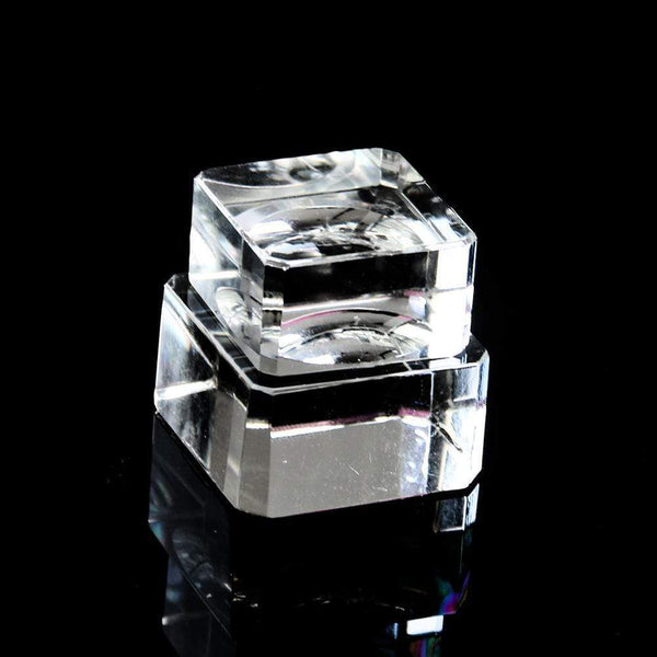 Planet Gates 1PC Clear Crystal Ball Stand Display Holder Crystal Ball Base Square Glass Sphere Display Stand Table Home Decoration Crafts