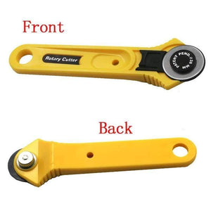 Planet Gates 1pc Cloth Rotary Cutter DIY Arts Crafts Cutting Tool Patchwork Roller Wheel Round Knife Leather Paper Fabric Sewing Accessories (Yellow)