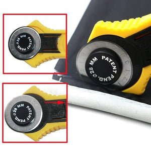 Planet Gates 1pc Cloth Rotary Cutter DIY Arts Crafts Cutting Tool Patchwork Roller Wheel Round Knife Leather Paper Fabric Sewing Accessories (Yellow)