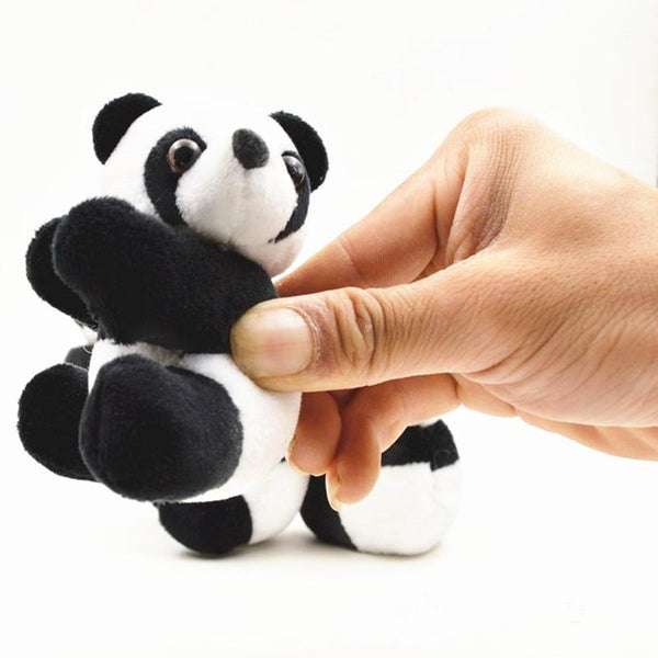 Planet Gates 1PC Creative Plush Panda Clip Black White Hugging Panda Curtain Clip Bookmark Notes Small Stuffed Animal Doll  Souvenir Toys
