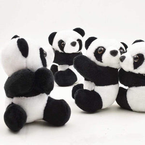 Planet Gates 1PC Creative Plush Panda Clip Black White Hugging Panda Curtain Clip Bookmark Notes Small Stuffed Animal Doll  Souvenir Toys