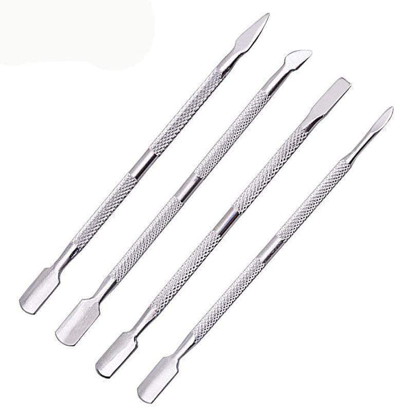 Planet Gates 1pc Double-ended Dead Skin Push Stainless Steel Cuticle Pusher Remover For Pedicure Manicure Nail Art Cleaner Care Tool