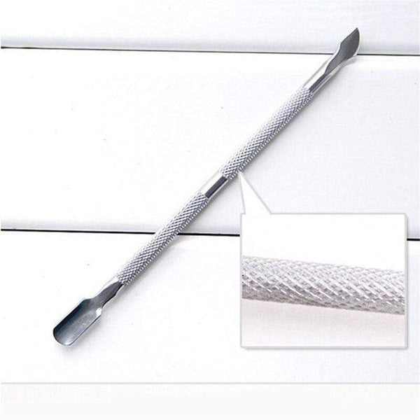 Planet Gates 1pc Double-ended Dead Skin Push Stainless Steel Cuticle Pusher Remover For Pedicure Manicure Nail Art Cleaner Care Tool
