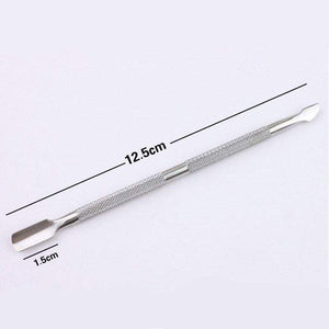 Planet Gates 1pc Double-ended Dead Skin Push Stainless Steel Cuticle Pusher Remover For Pedicure Manicure Nail Art Cleaner Care Tool