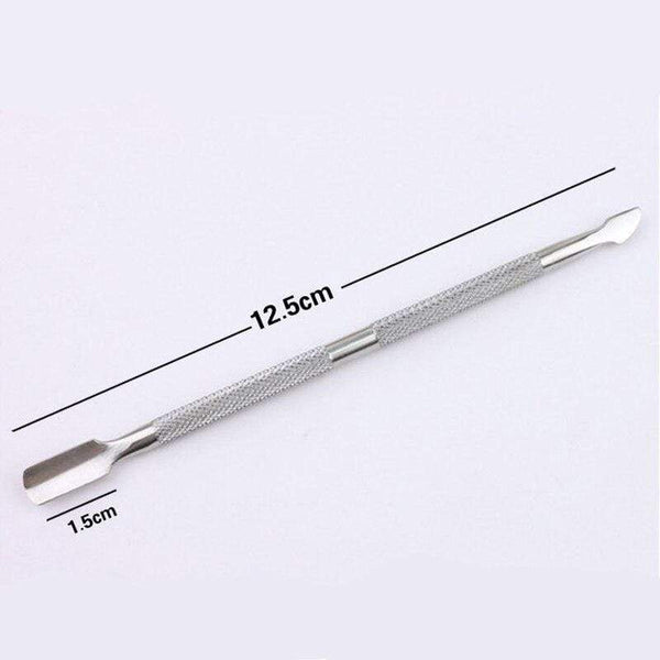 Planet Gates 1pc Double-ended Dead Skin Push Stainless Steel Cuticle Pusher Remover For Pedicure Manicure Nail Art Cleaner Care Tool