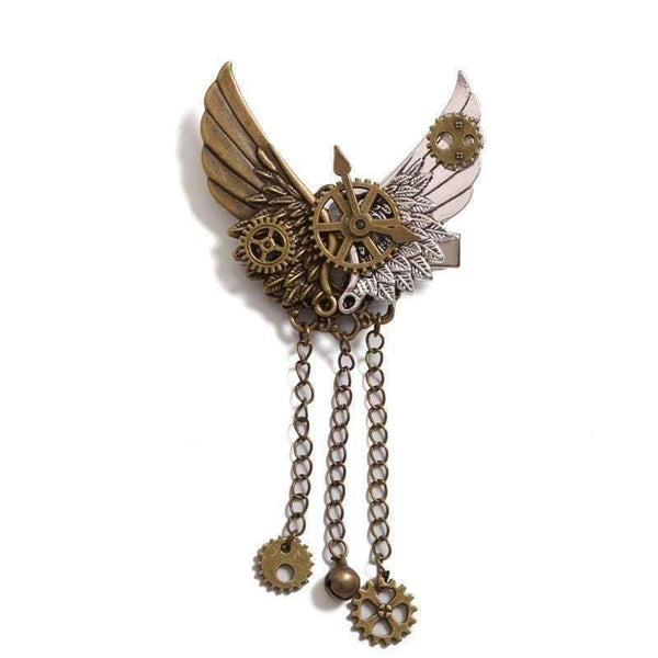 Planet Gates 1pc Girls Steampunk Gear Wings Hair Clip Goth Punk Vintage Lolita Lady Headwear hair accessories