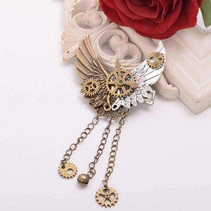 Planet Gates 1pc Girls Steampunk Gear Wings Hair Clip Goth Punk Vintage Lolita Lady Headwear hair accessories