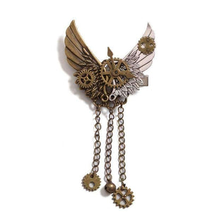 Planet Gates 1pc Girls Steampunk Gear Wings Hair Clip Goth Punk Vintage Lolita Lady Headwear hair accessories