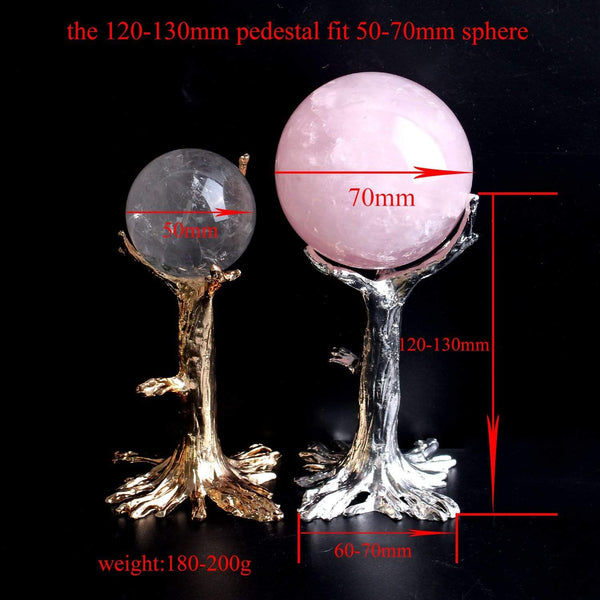 Planet Gates 1PC Gold Sliver Dendritic Metal Craft Stand Tree Shaped Pedestal Crystal ball Base Foundation For Crystal Egg &Sphere Ball