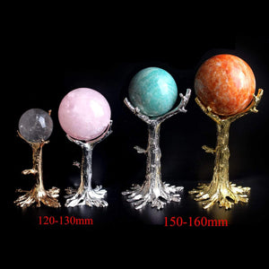Planet Gates 1PC Gold Sliver Dendritic Metal Craft Stand Tree Shaped Pedestal Crystal ball Base Foundation For Crystal Egg &Sphere Ball