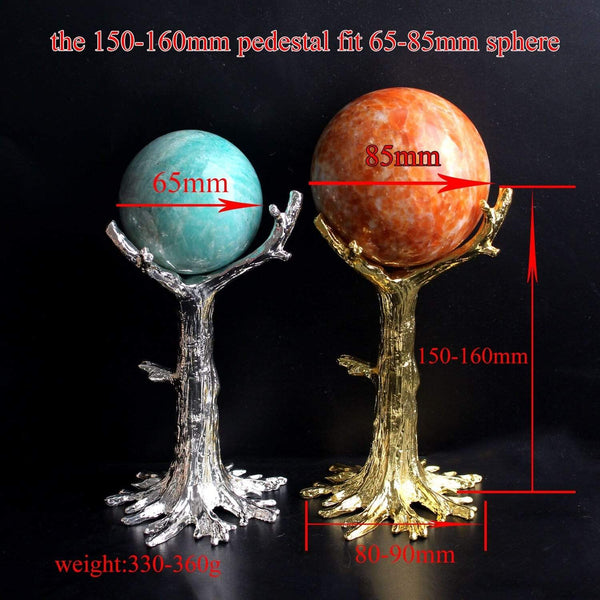 Planet Gates 1PC Gold Sliver Dendritic Metal Craft Stand Tree Shaped Pedestal Crystal ball Base Foundation For Crystal Egg &Sphere Ball