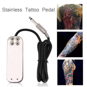 Planet Gates 1PC Mini Stainless Steel Tattoo Footswitch Control Foot Pedal Foot Switch Tattoo Power Supply for Power Tattoo Machine Accessory
