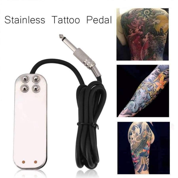 Planet Gates 1PC Mini Stainless Steel Tattoo Footswitch Control Foot Pedal Foot Switch Tattoo Power Supply for Power Tattoo Machine Accessory